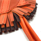 HERMES Zebra/Savannah Strap Bag Charm, Lambskin, Carnelian/Poppy/Serie Orange