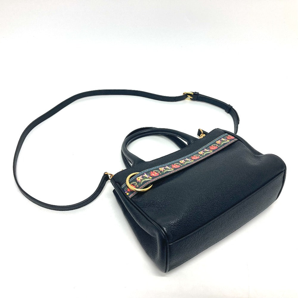 ETRO Floral Print 2-Way Shoulder Bag, Crossbody Bag, Handbag, Fashion Accessory, Leather, Women's, Black