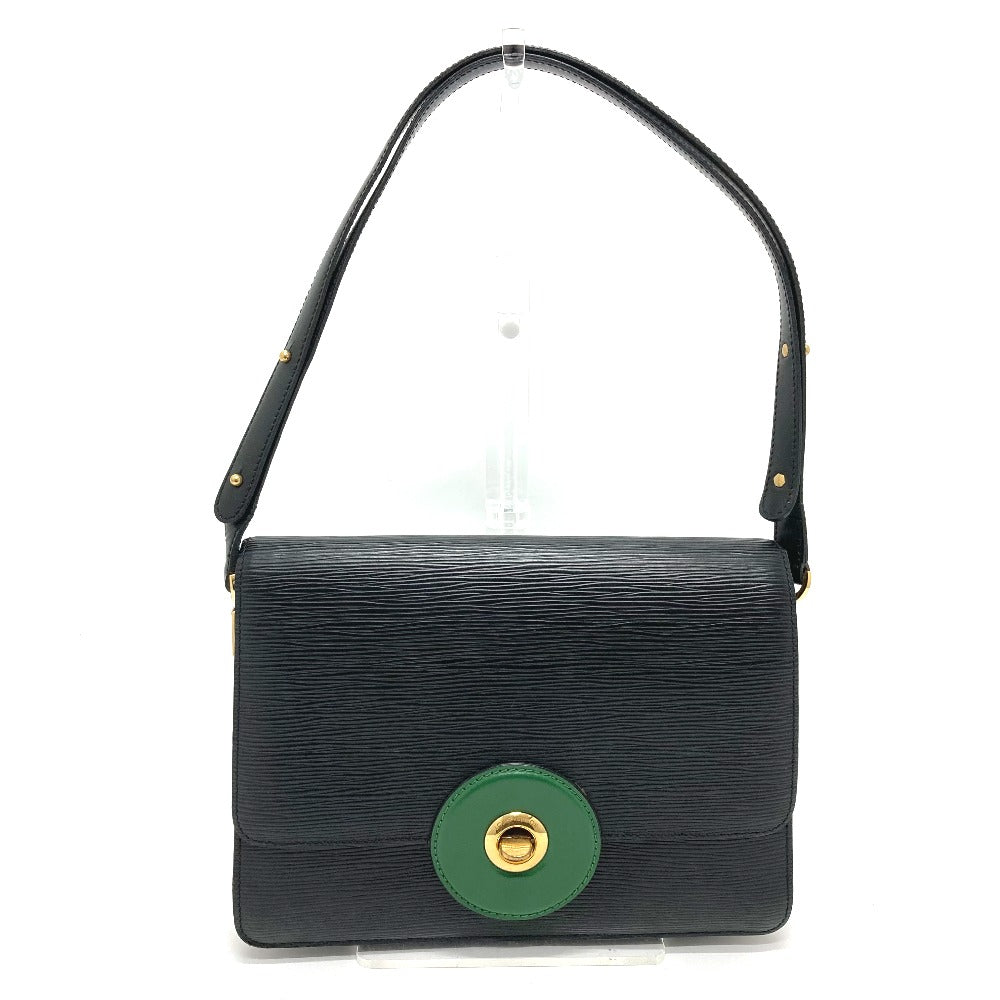 LOUIS VUITTON M52414 Epi Free Run Shoulder Bag, Epi Leather, Women's, Noir, Black x Green