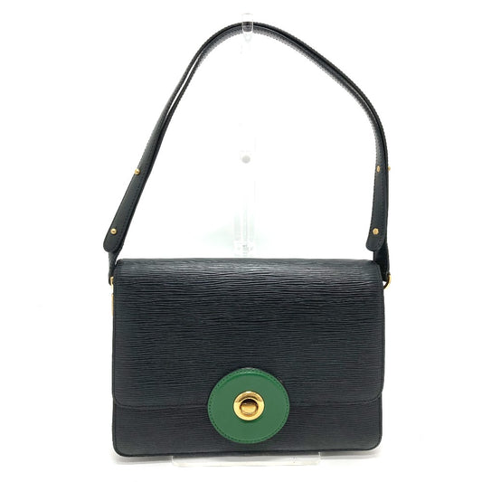 LOUIS VUITTON M52414 Epi Free Run Shoulder Bag, Epi Leather, Women's, Noir, Black x Green