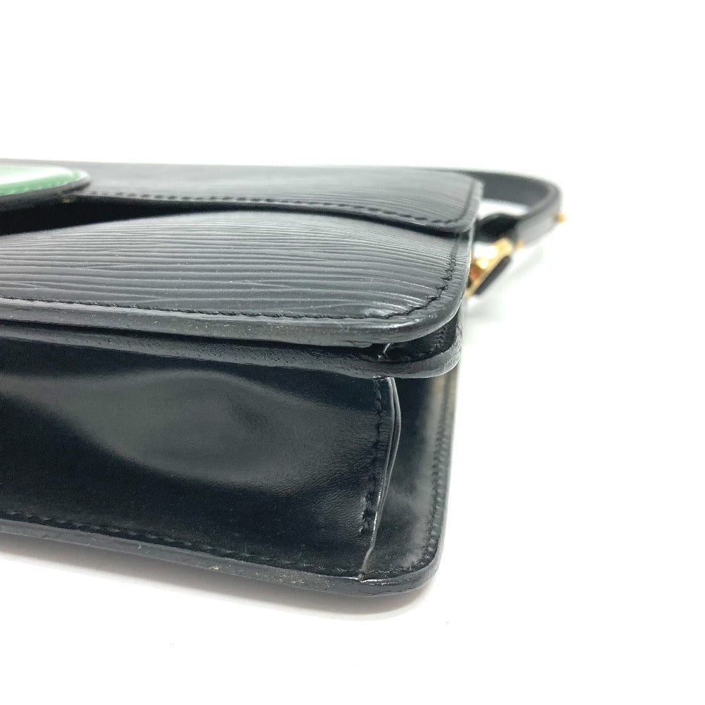 LOUIS VUITTON M52414 Epi Free Run Shoulder Bag, Epi Leather, Women's, Noir, Black x Green