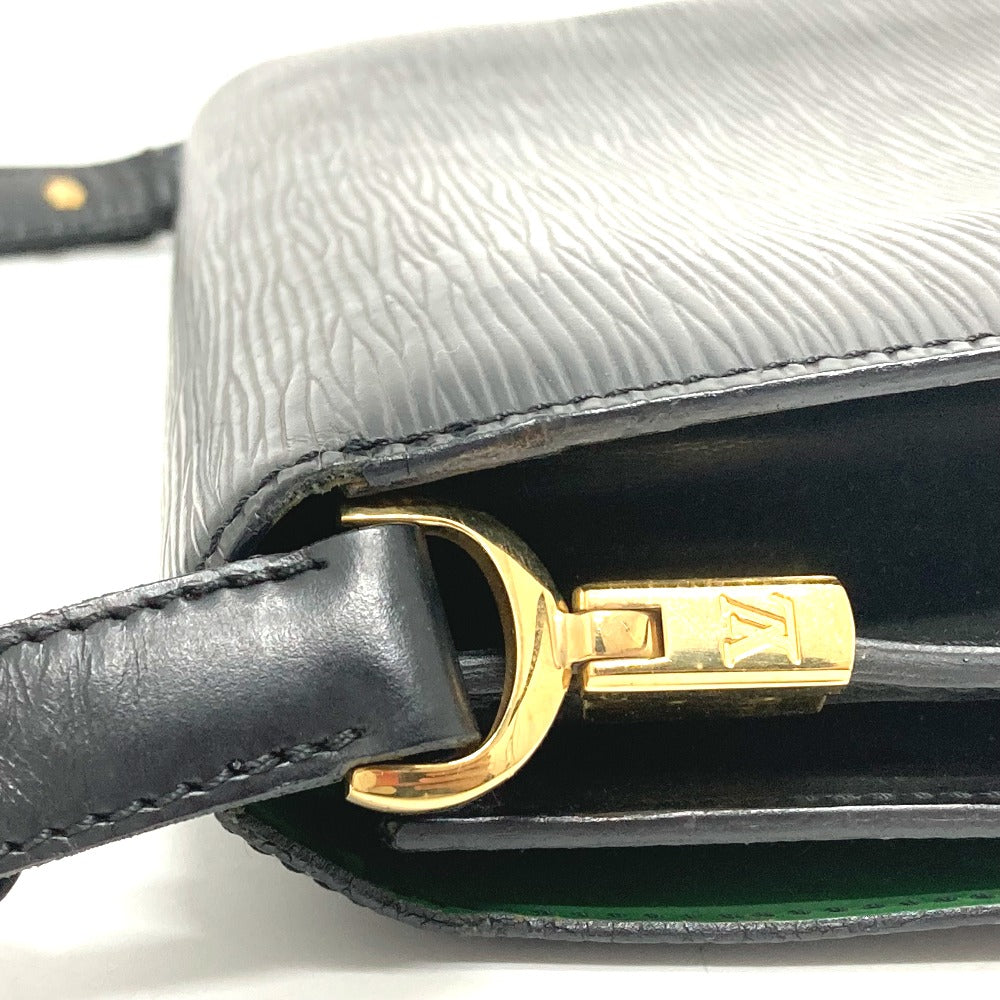 LOUIS VUITTON M52414 Epi Free Run Shoulder Bag, Epi Leather, Women's, Noir, Black x Green