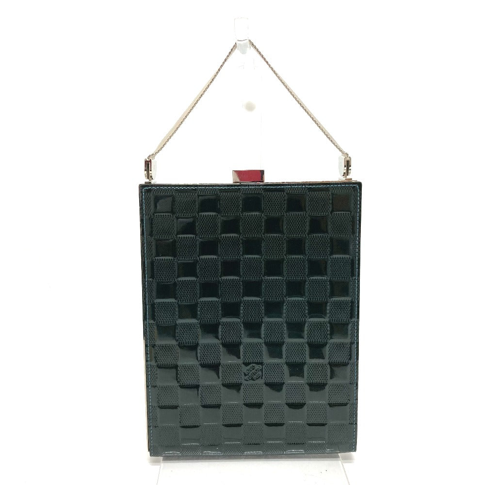 LOUIS VUITTON M92105 Damier Vernis Ange GM Party Bag, Patent Leather Handbag, Dark Green, Women's
