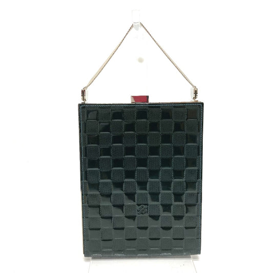 LOUIS VUITTON M92105 Damier Vernis Ange GM Party Bag, Patent Leather Handbag, Dark Green, Women's