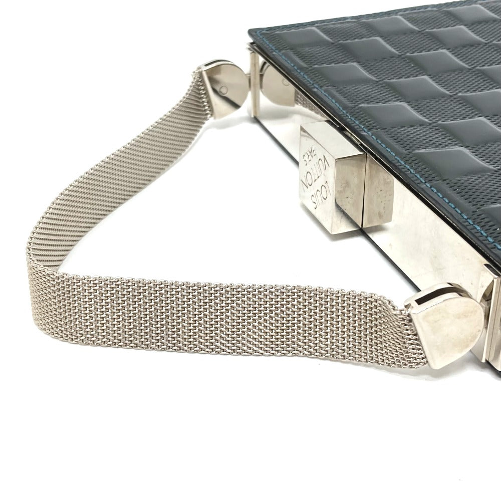 LOUIS VUITTON M92105 Damier Vernis Ange GM Party Bag, Patent Leather Handbag, Dark Green, Women's