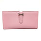 HERMES H hardware, Bearn soufflet, gusseted, bi-fold long wallet, long wallet with silver hardware, Chevre Mysore, women's, rose cherry blossom, pink