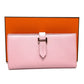 HERMES H hardware, Bearn soufflet, gusseted, bi-fold long wallet, long wallet with silver hardware, Chevre Mysore, women's, rose cherry blossom, pink