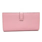 HERMES H hardware, Bearn soufflet, gusseted, bi-fold long wallet, long wallet with silver hardware, Chevre Mysore, women's, rose cherry blossom, pink