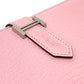 HERMES H hardware, Bearn soufflet, gusseted, bi-fold long wallet, long wallet with silver hardware, Chevre Mysore, women's, rose cherry blossom, pink