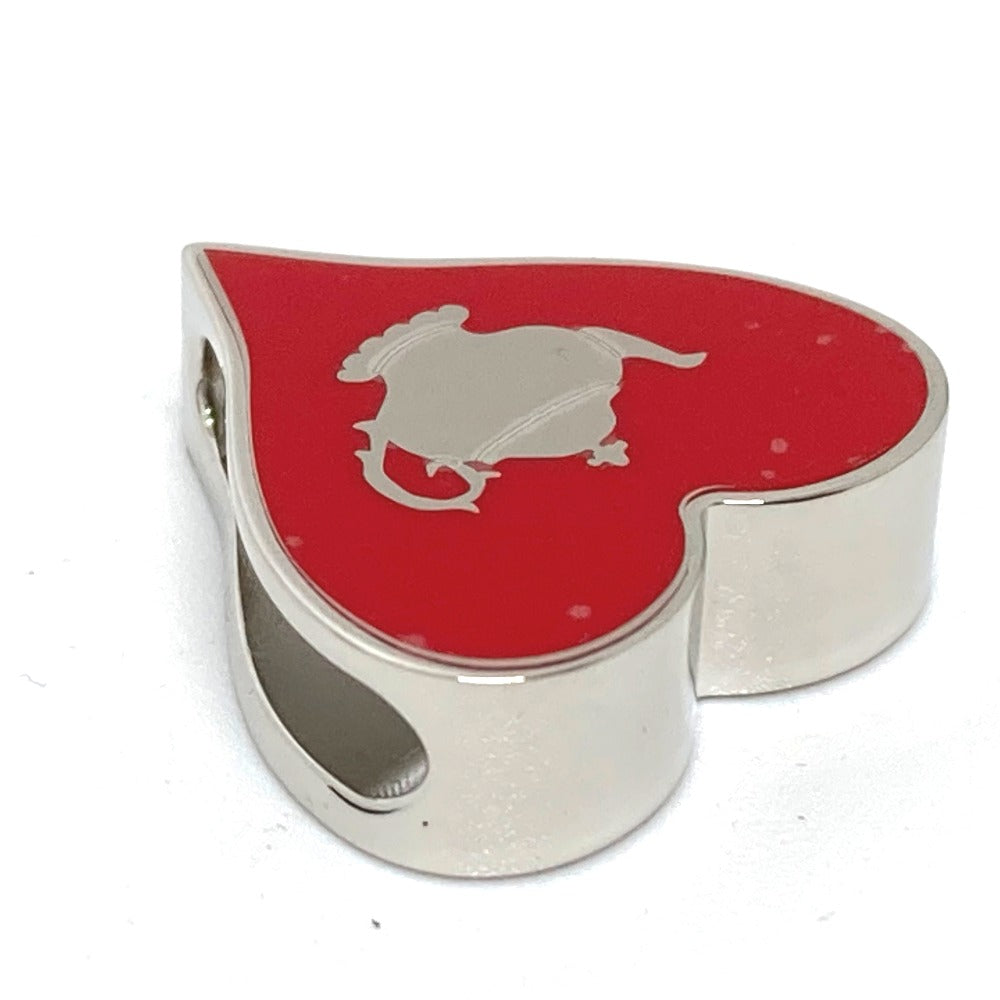 HERMES Heart Motif Tea Time Twilly Ring, Fashion Accessory, 2021AW Scarf Ring, Women's, Red