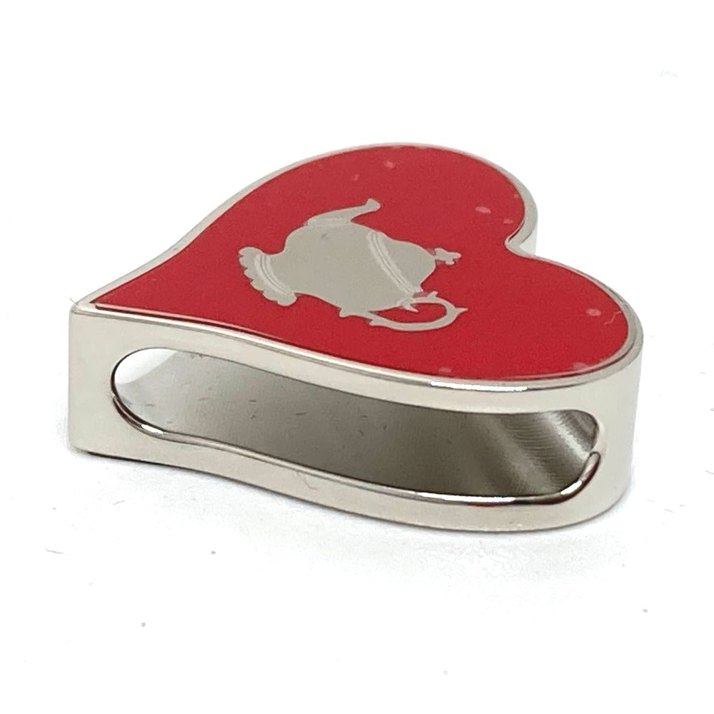HERMES Heart Motif Tea Time Twilly Ring, Fashion Accessory, 2021AW Scarf Ring, Women's, Red