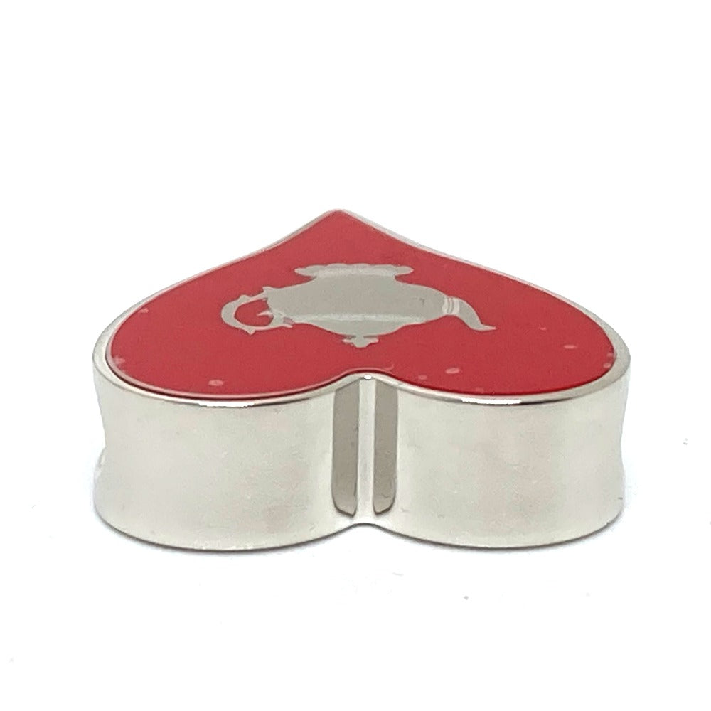 HERMES Heart Motif Tea Time Twilly Ring, Fashion Accessory, 2021AW Scarf Ring, Women's, Red