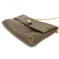 CELINE Vintage Chain Clutch Shoulder Bag with Logo Hardware, Brown Leather, for Women