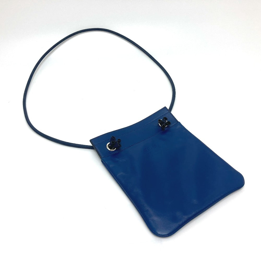 HERMES レザー アリーヌ ミニ  カバン ポシェット ショルダーバッグ スイフト レディース ブルードマルト ブルー - brandshop-reference