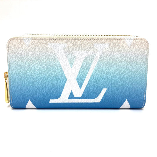 LOUIS VUITTON M80360 Monogram Giant By the Pool Zippy Wallet Long Wallet in Monogram Canvas, Women's, Blue