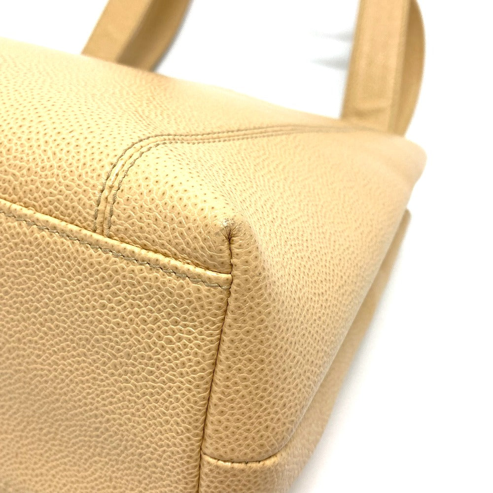 CHANEL ロゴ  カバン ショルダーバッグ 肩掛け ファッション小物 トートバッグ キャビアスキン レディース ベージュ - brandshop-reference