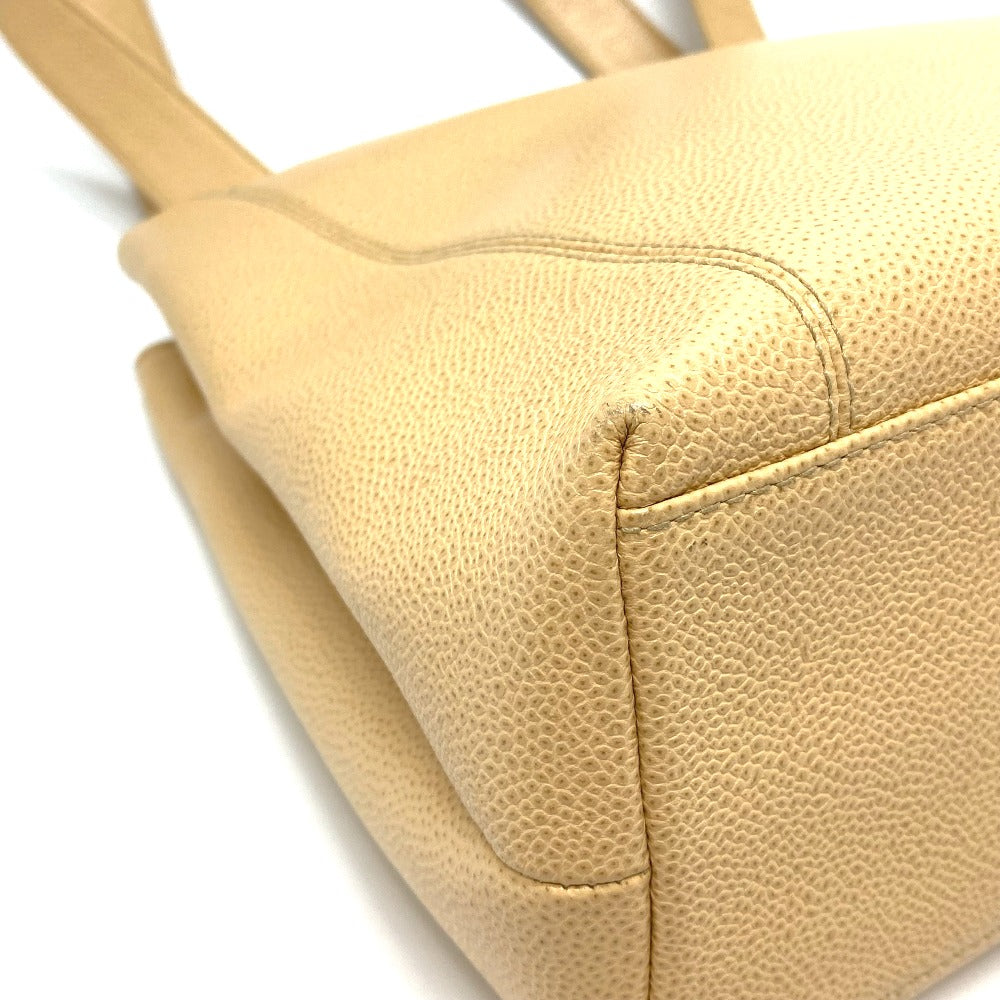 CHANEL ロゴ  カバン ショルダーバッグ 肩掛け ファッション小物 トートバッグ キャビアスキン レディース ベージュ - brandshop-reference