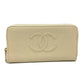 CHANEL A13228 CC ココマーク ラウンドファスナー ロングウォレット 長財布 キャビアスキン レディース ベージュ系 - brandshop-reference