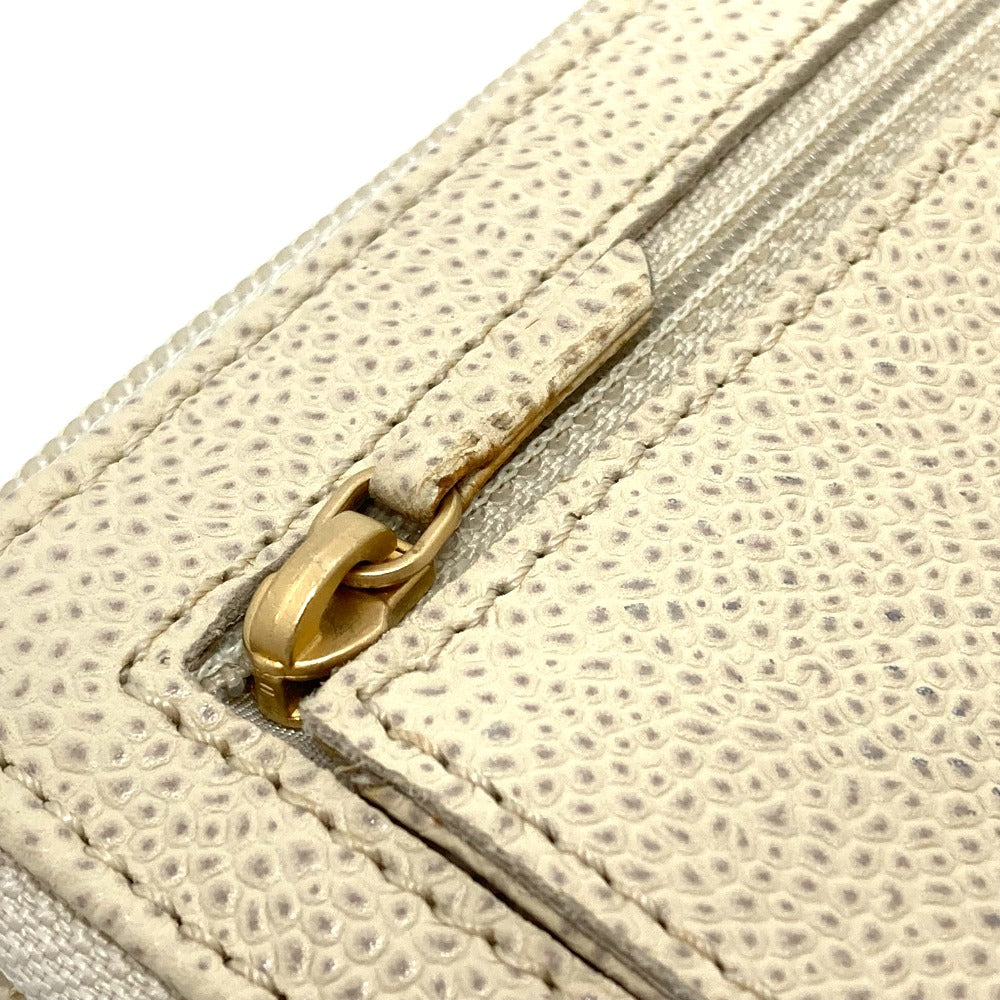 CHANEL A13228 CC ココマーク ラウンドファスナー ロングウォレット 長財布 キャビアスキン レディース ベージュ系 - brandshop-reference