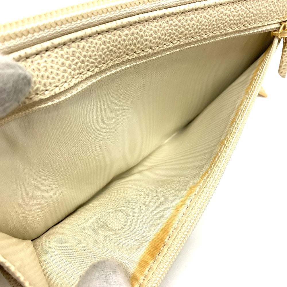 CHANEL A13228 CC ココマーク ラウンドファスナー ロングウォレット 長財布 キャビアスキン レディース ベージュ系 - brandshop-reference