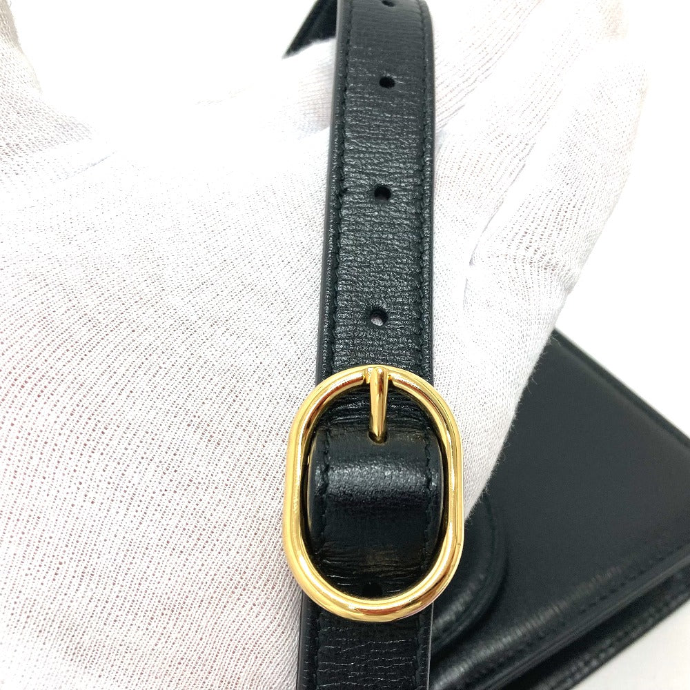 GUCCI 589474 GGマーモント フラップ カバン 肩掛け 斜め掛け バッグ ショルダーバッグ カーフレザー レディース ブラック
