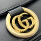 GUCCI 589474 GGマーモント フラップ カバン 肩掛け 斜め掛け バッグ ショルダーバッグ カーフレザー レディース ブラック