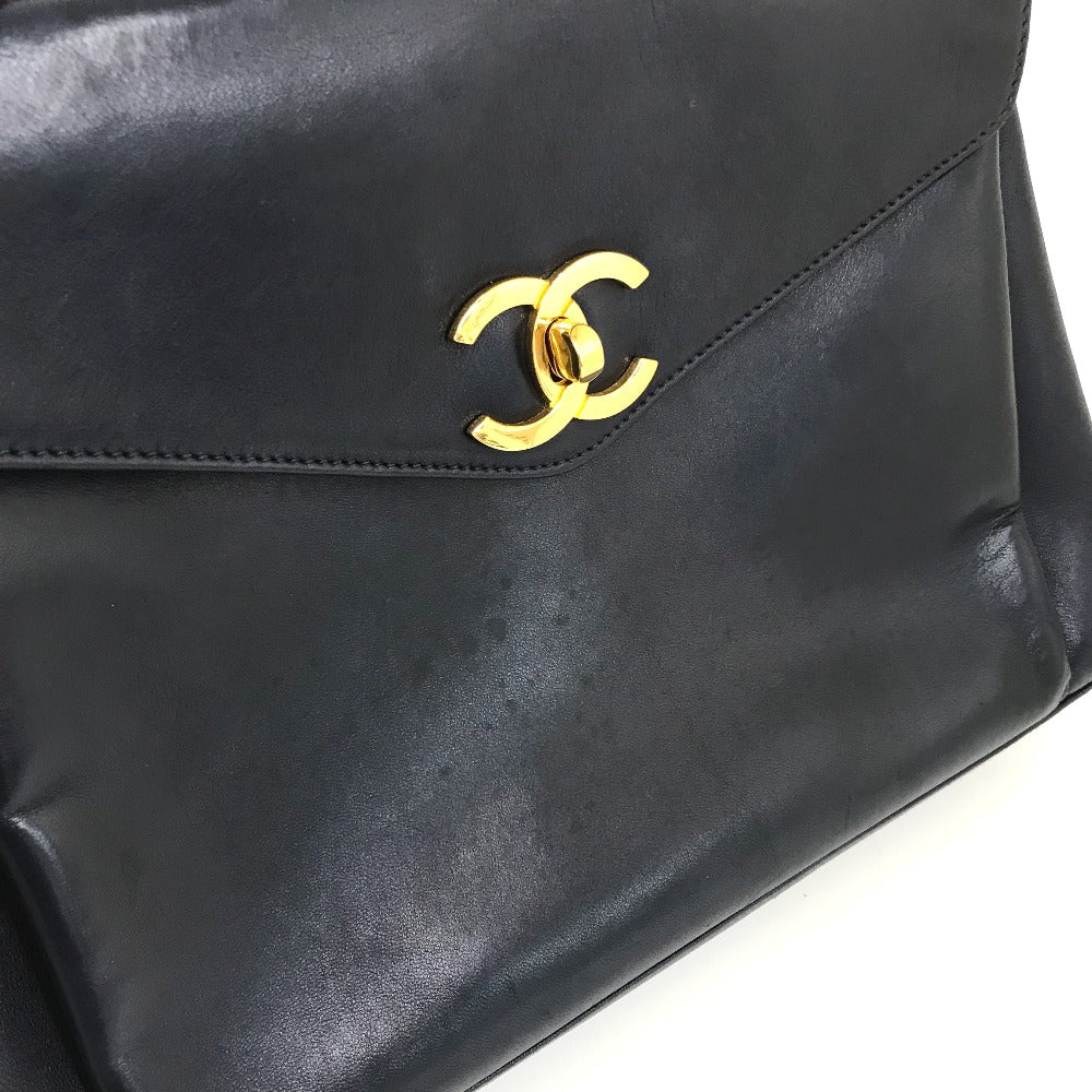 CHANEL CC ココマーク ココボール カバン チェーン トートバッグ 肩掛け ショルダーバッグ ラムスキン レディース ネイビー