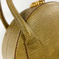 FENDI semicircular 2-way shoulder bag/handbag in beige leather for women