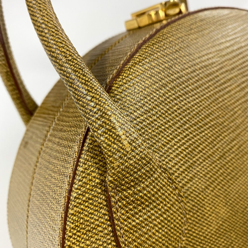 FENDI semicircular 2-way shoulder bag/handbag in beige leather for women