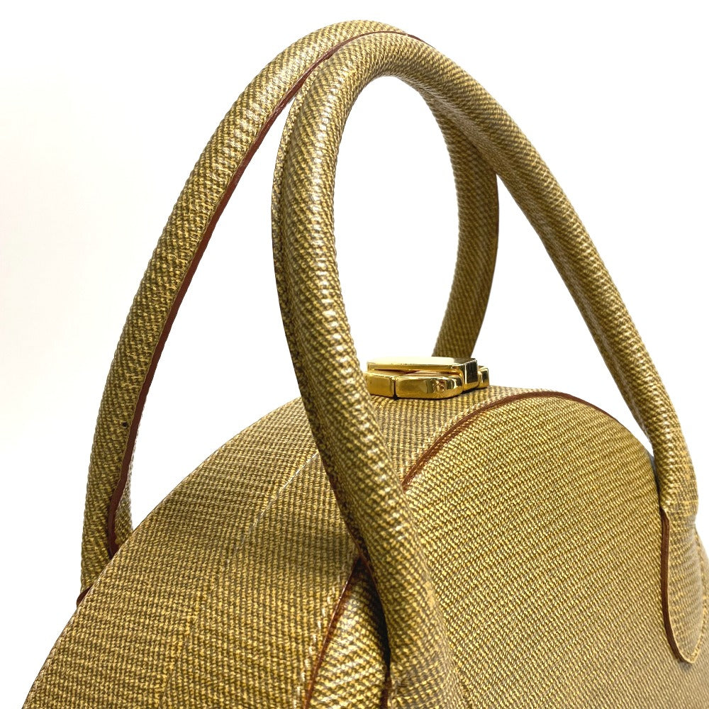 FENDI semicircular 2-way shoulder bag/handbag in beige leather for women