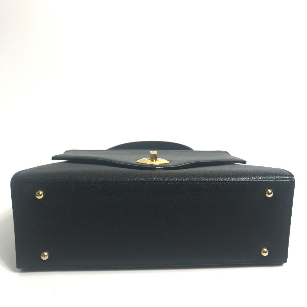 GIVENCHY Vintage Shoulder Bag, 2-Way Handbag, Leather, Unisex, Black