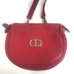 Christian Dior CD金具 ミニポシェット カバン 斜め掛け ショルダーバッグ レザー レディース レッド