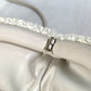BOTTEGA VENETA 585852 がま口 ミニ ザ ポーチ カバン 斜め掛け ポシェット ショルダーバッグ ナイロン/レザー レディース ホワイト