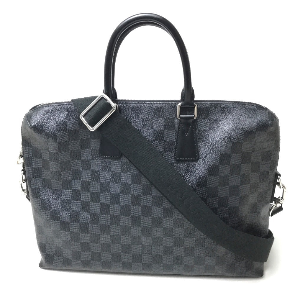 LOUIS VUITTON N48224 Damier Graphite Porte-Document-Jour 2-Way Business Bag in Damier Graphite Canvas, Men's, Black
