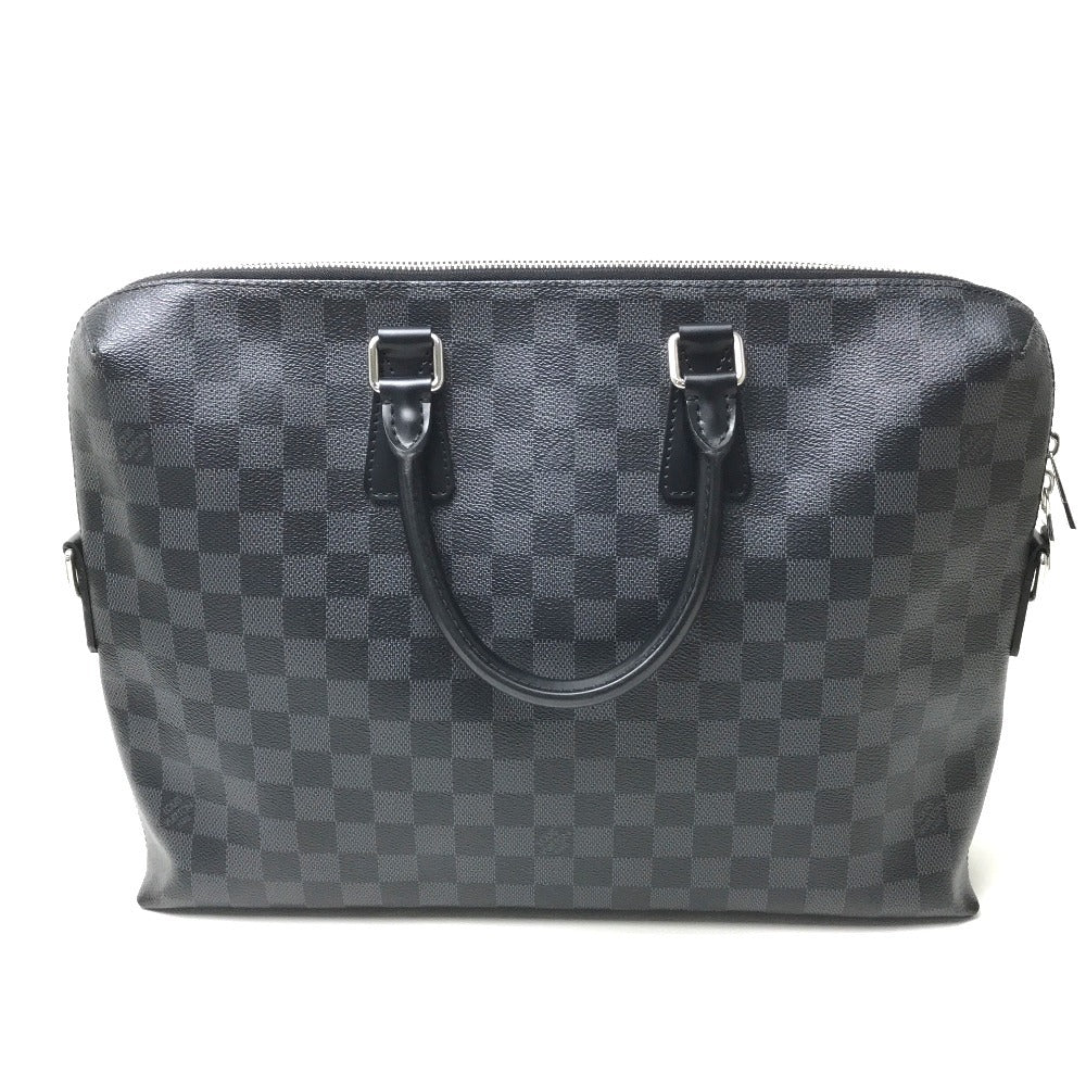 LOUIS VUITTON N48224 Damier Graphite Porte-Document-Jour 2-Way Business Bag in Damier Graphite Canvas, Men's, Black