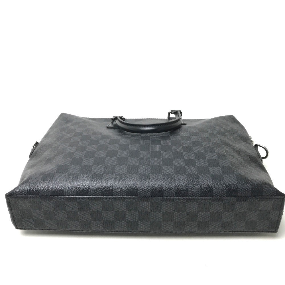 LOUIS VUITTON N48224 Damier Graphite Porte-Document-Jour 2-Way Business Bag in Damier Graphite Canvas, Men's, Black
