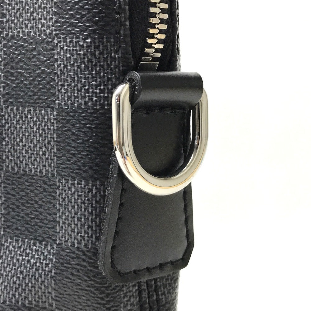 LOUIS VUITTON N48224 Damier Graphite Porte-Document-Jour 2-Way Business Bag in Damier Graphite Canvas, Men's, Black