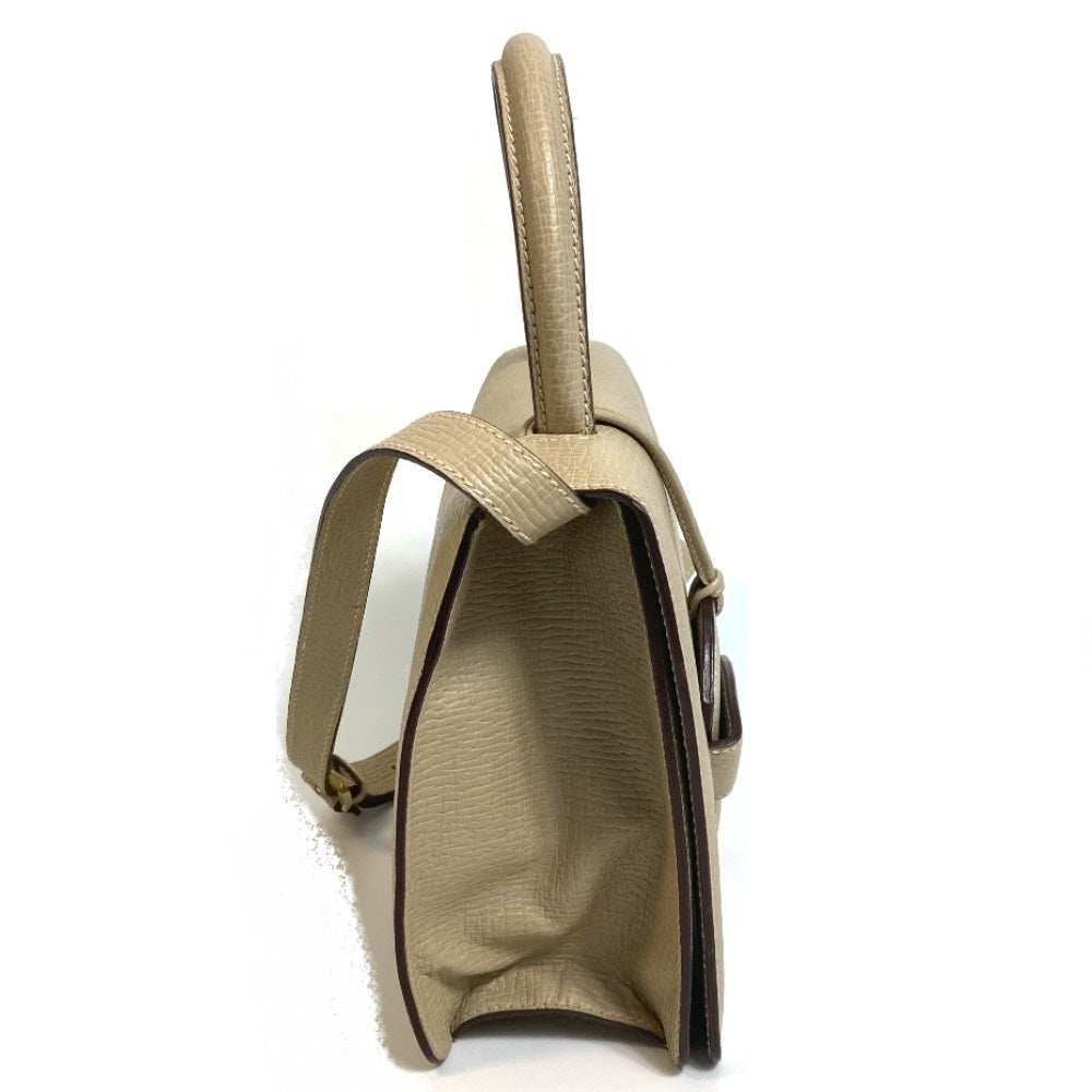LOEWE Barcelona Bag, 2-Way Shoulder/Handbag, Leather, Women's, Beige