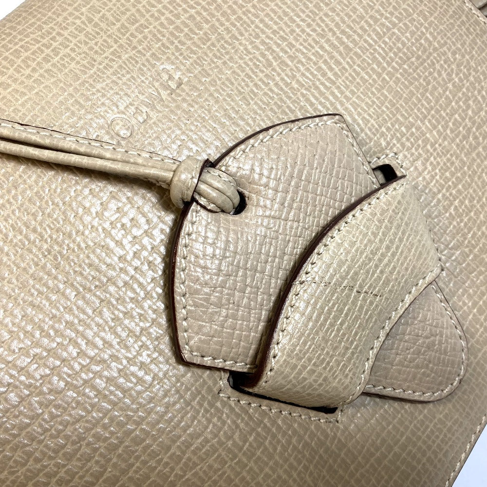 LOEWE Barcelona Bag, 2-Way Shoulder/Handbag, Leather, Women's, Beige