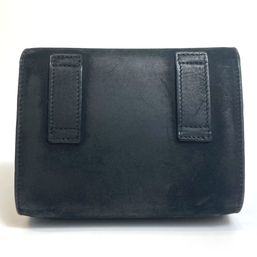 Salvatore Ferragamo AQ213202 ヴァラ リボン カバン ミニ ポシェット ショルダーバッグ スエード レディース ブラック