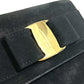 Salvatore Ferragamo AQ213202 ヴァラ リボン カバン ミニ ポシェット ショルダーバッグ スエード レディース ブラック