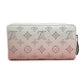 LOUIS VUITTON M80490 Monogram Mahina Gradient Zippy Wallet, Round Zipper Long Wallet, Monogram Mahina Leather, Women's, Pink and White