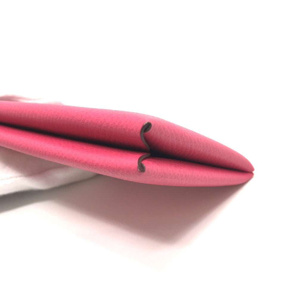 HERMES Calvi Bifold Card Case, Coin Case, Small Card Case, Epsom Leather, Women's, Rose Tyrien (Approximately Pink)