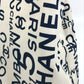CHANEL バイシー CCココマーク クリアチェーン カバン 肩掛け トートバッグ キャンバス レディース ホワイト×ネイビー