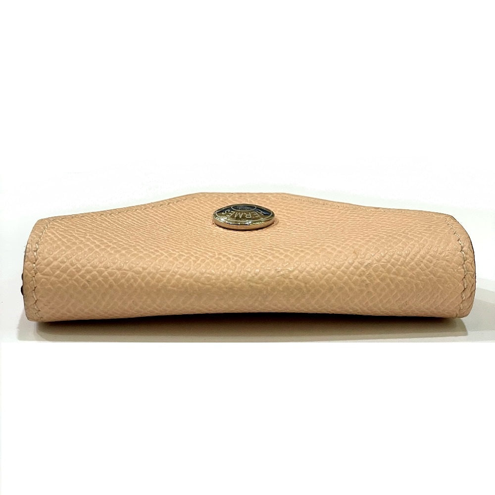 HERMES Levain Quatre Coin Purse, Epson, Women's, Rose Eglantine, Pink