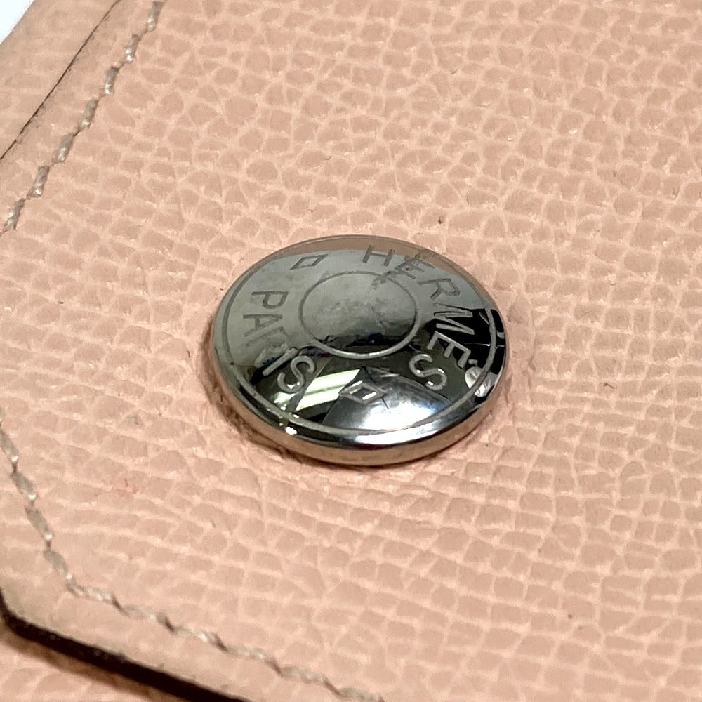 HERMES Levain Quatre Coin Purse, Epson, Women's, Rose Eglantine, Pink