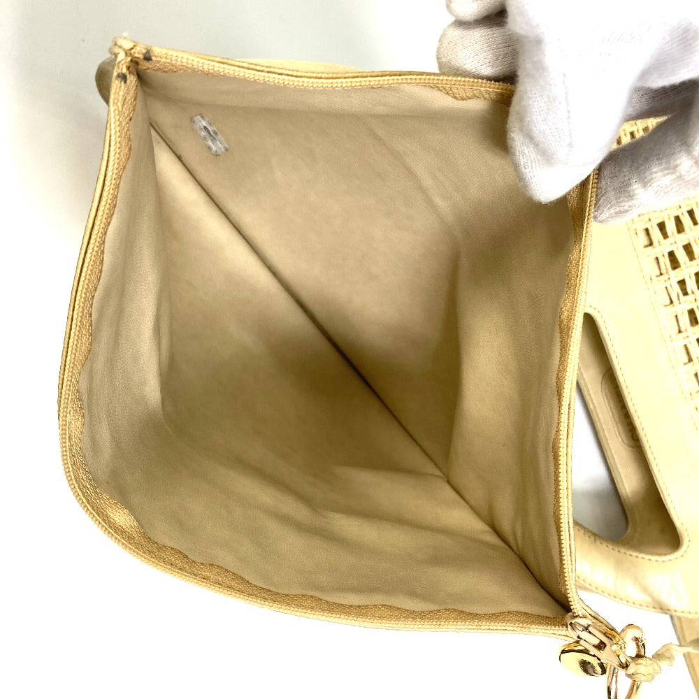 CHANEL CC ココマーク 籠 カゴ バッグ カバン インナーポーチ ハンドバッグ ストロー/レザー レディース ベージュ - brandshop-reference