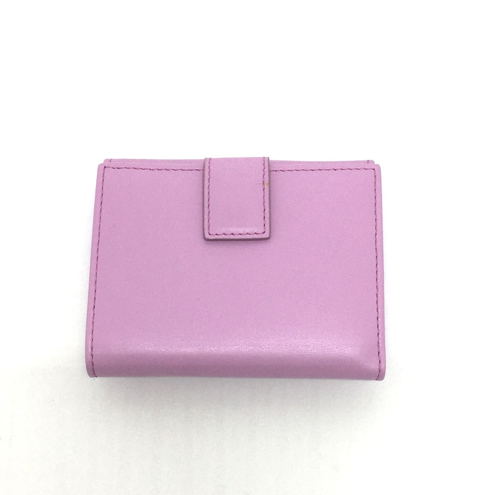 Salvatore Ferragamo Gancini Bifold Leather Wallet, Purple, Women's