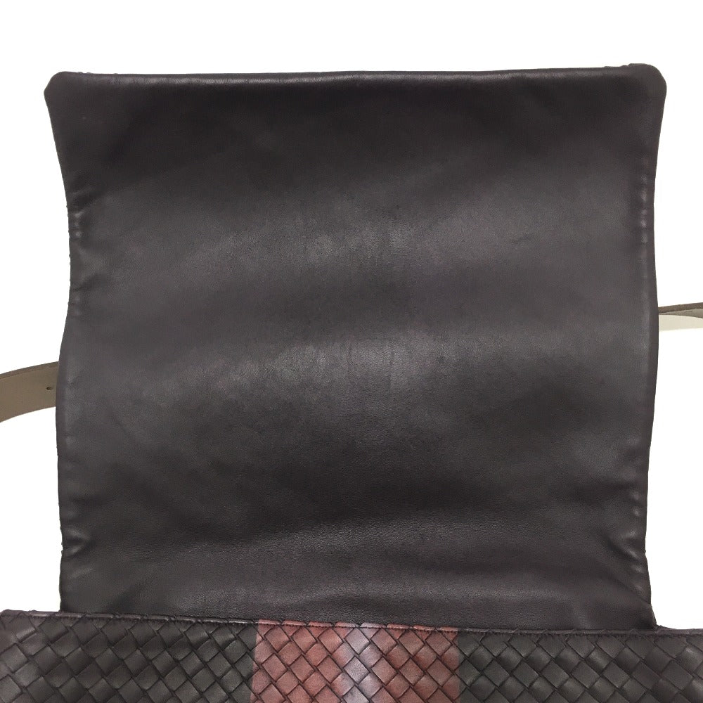 BOTTEGA VENETA 161314 Intrecciato Leather Messenger Bag, Shoulder/Crossbody Bag, Men's, Brown