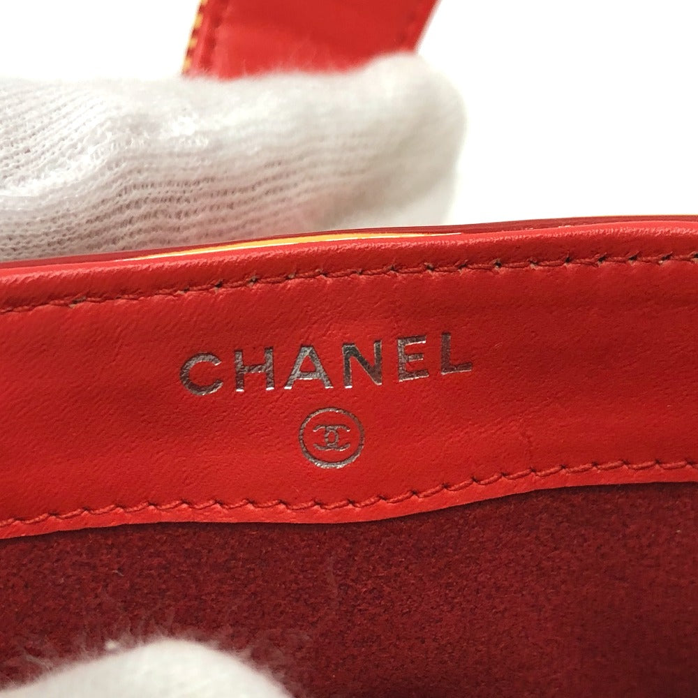 CHANEL CC ココマーク ボーダー ポーチ パテントレザー レディース - brandshop-reference